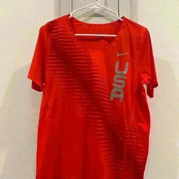 NWT Women's Nike USA City Sleek Short Sleeve Top Sz M - Picture 2 of 6